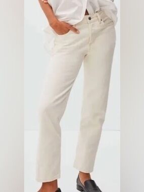 Everlane The Rigid Slouch Button Fly Jean in Ecru Size 31